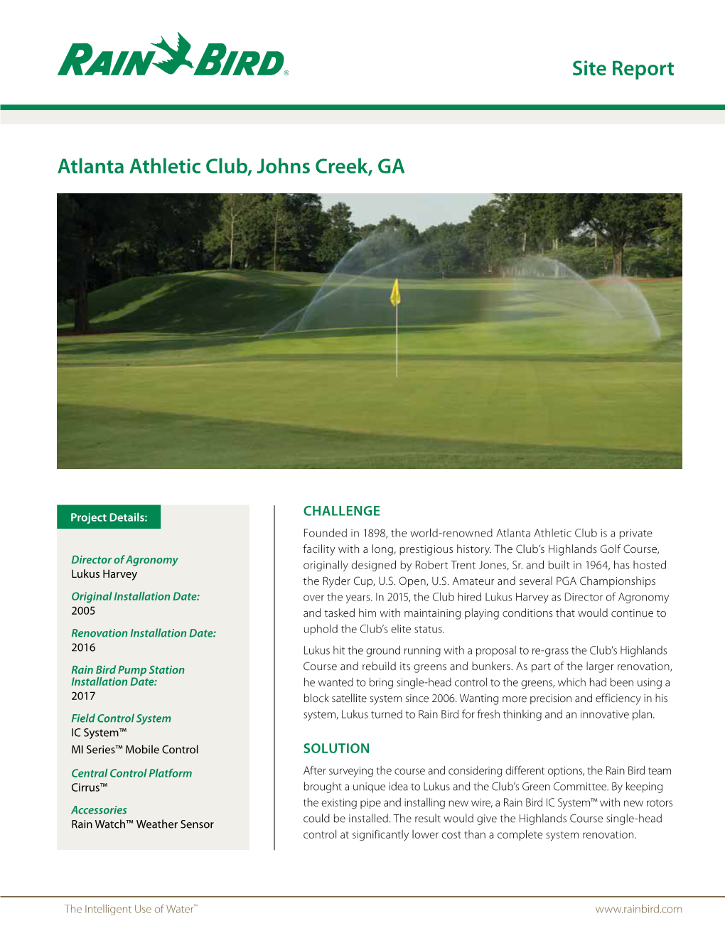 Site Report Atlanta Athletic Club, Johns Creek, GA
