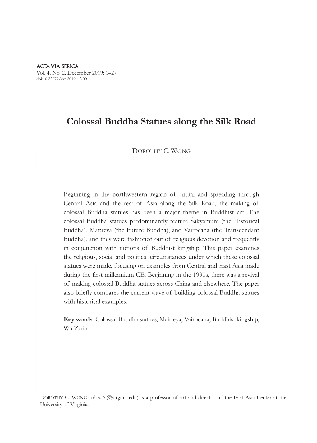 Colossal Buddha Statues Along the Silk Road