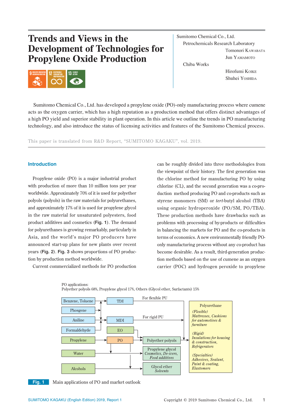 Trends and Views in the Development of Technologies for Propylene Oxide Production