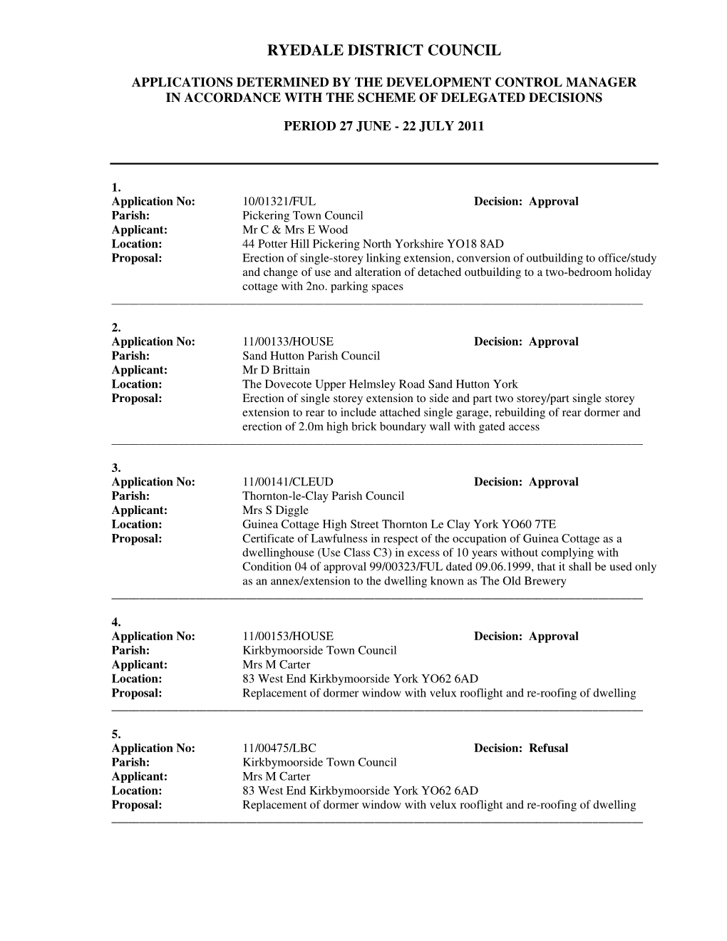 Delegated List , Item 52. PDF 63 KB