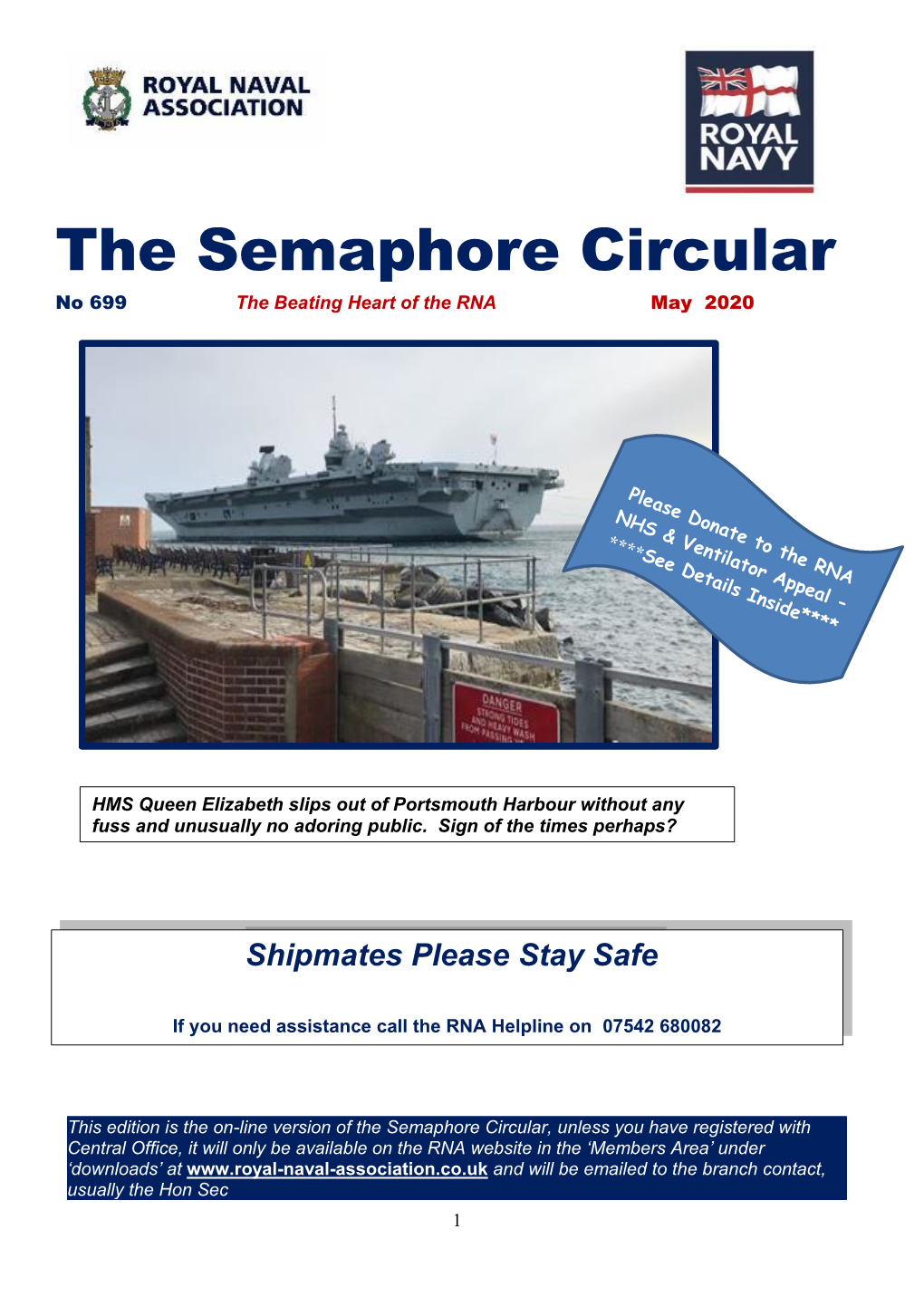 Semaphore Circular No 699 the Beating Heart of the RNA May 2020