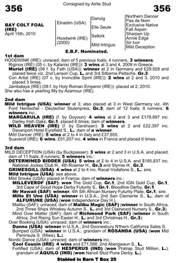 Consigned by Airlie Stud Danzig Northern Dancer Pas De