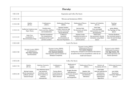 Full, Detailed Schedule