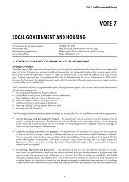 Local Government and Housing