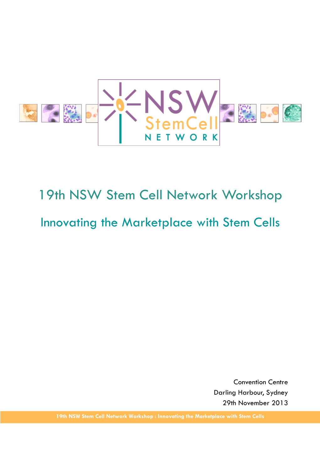 19Th NSW Stem Cell Network Workshop