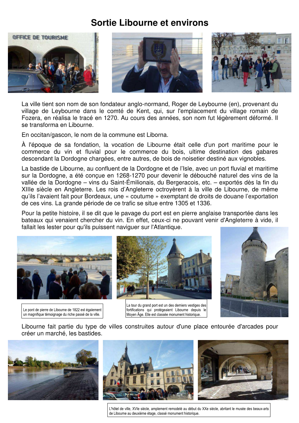 Sortie Libourne Et Environs