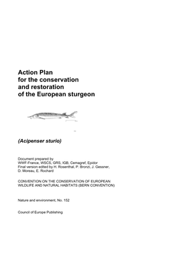 Action Plan for the Conservation and Restoration of the European Sturgeon
