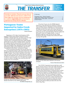 Portuguese Trams Imported by Gales Creek Enterprises