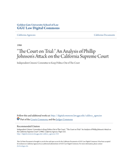 "The Court on Trial:" an Analysis of Phillip