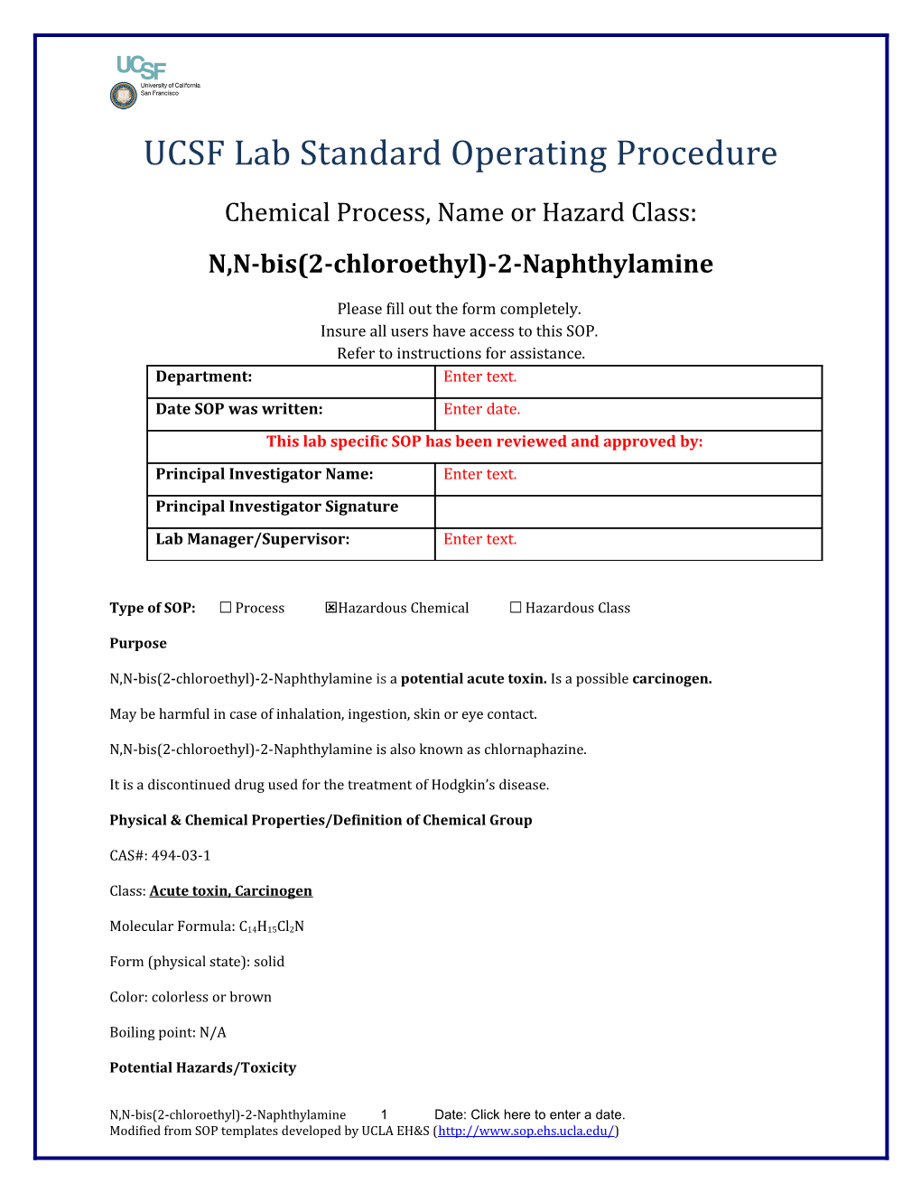 UCSF Lab Standard Operating Procedure s10