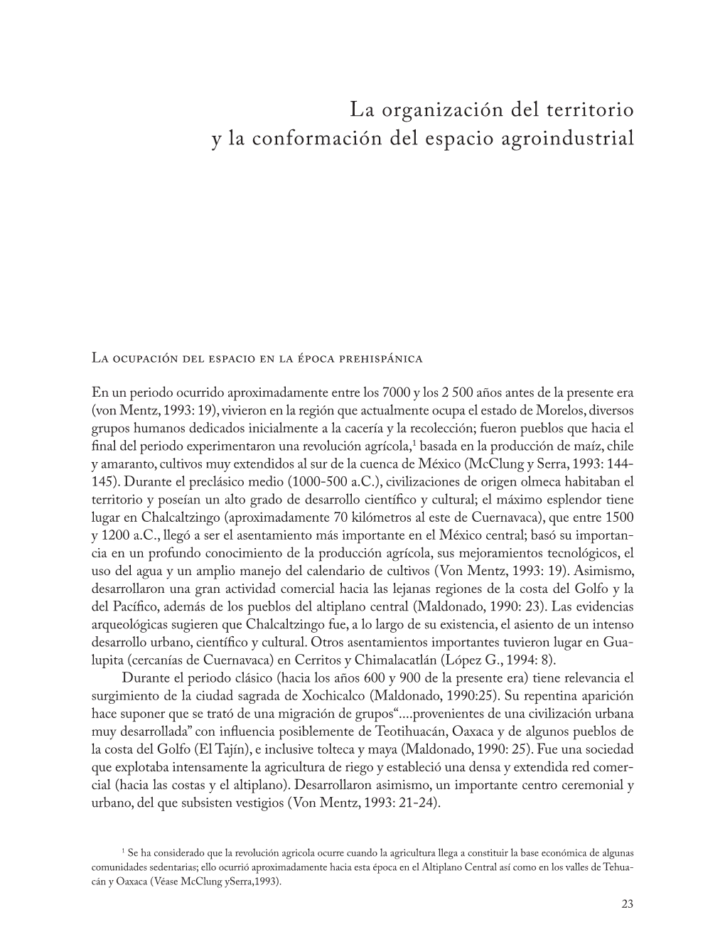 La Organización Del Territorio Y La Conformación Del Espacio Agroindustrial