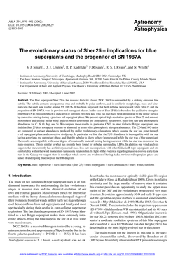 The Evolutionary Status of Sher 25 – Implications for Blue Supergiants and the Progenitor of SN 1987A