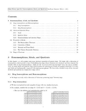 Contents 3 Homomorphisms, Ideals, and Quotients