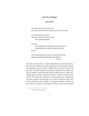 The Tao of Salinger