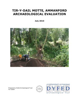 Tir-Y-Dail Motte, Ammanford Archaeological Evaluation