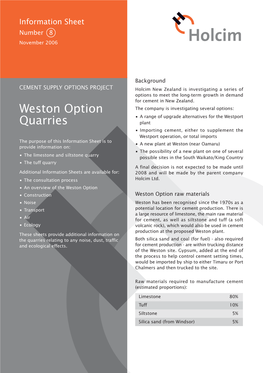 Weston Option Quarries