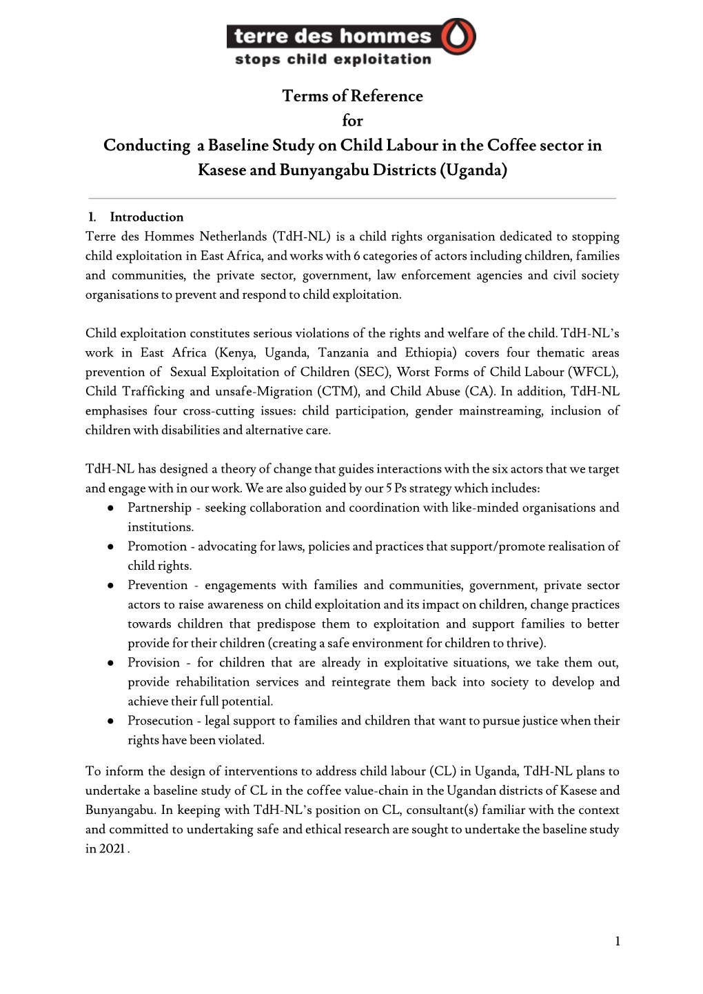 CL in Coffee Value Chain Baseline Study Tor 03.05.2021.Docx