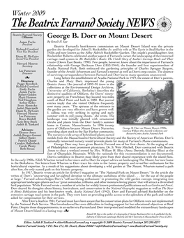 George B. Dorr on Mount Desert James Fuchs by Ronald H