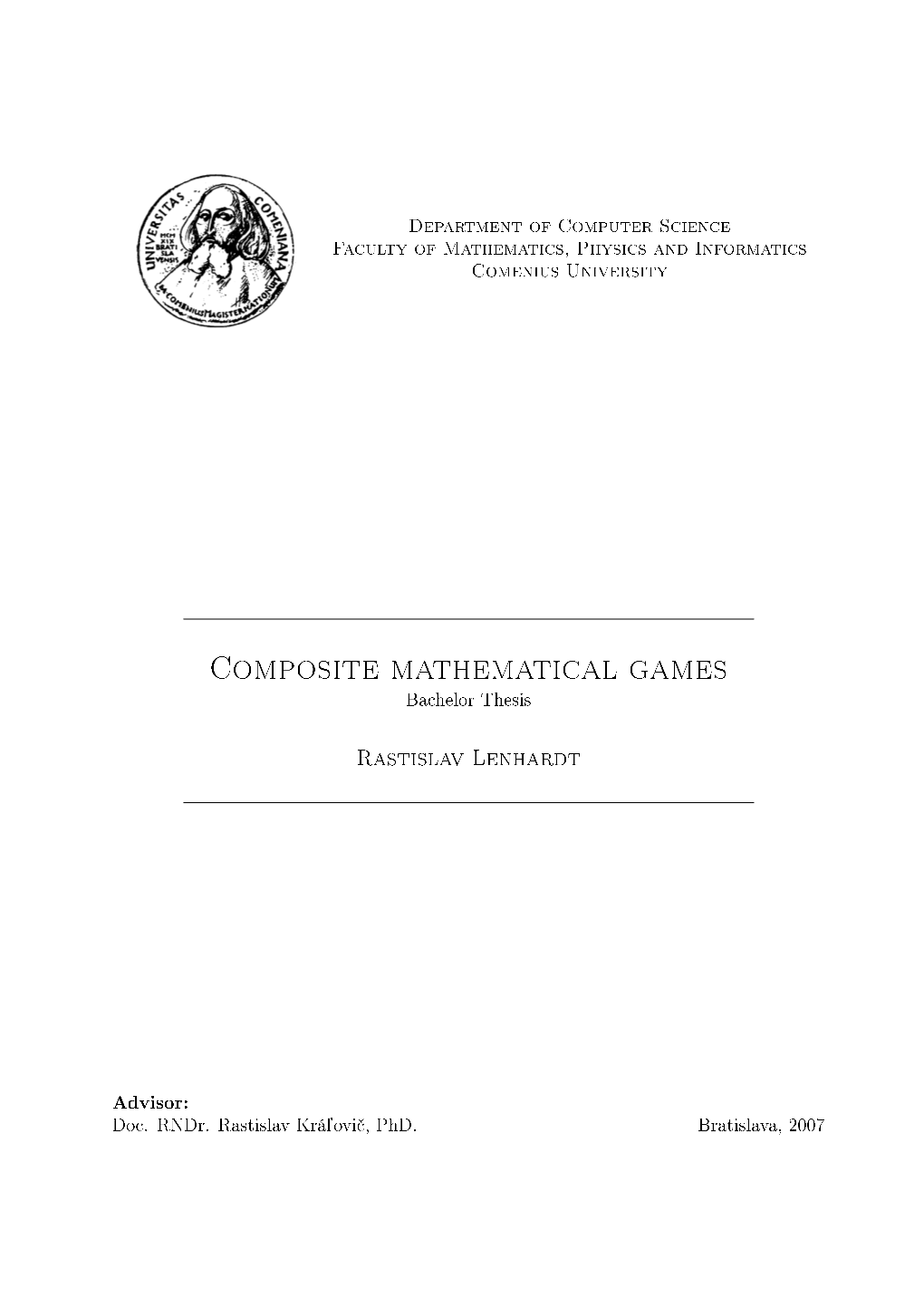 Composite Mathematical Games Bachelor Thesis