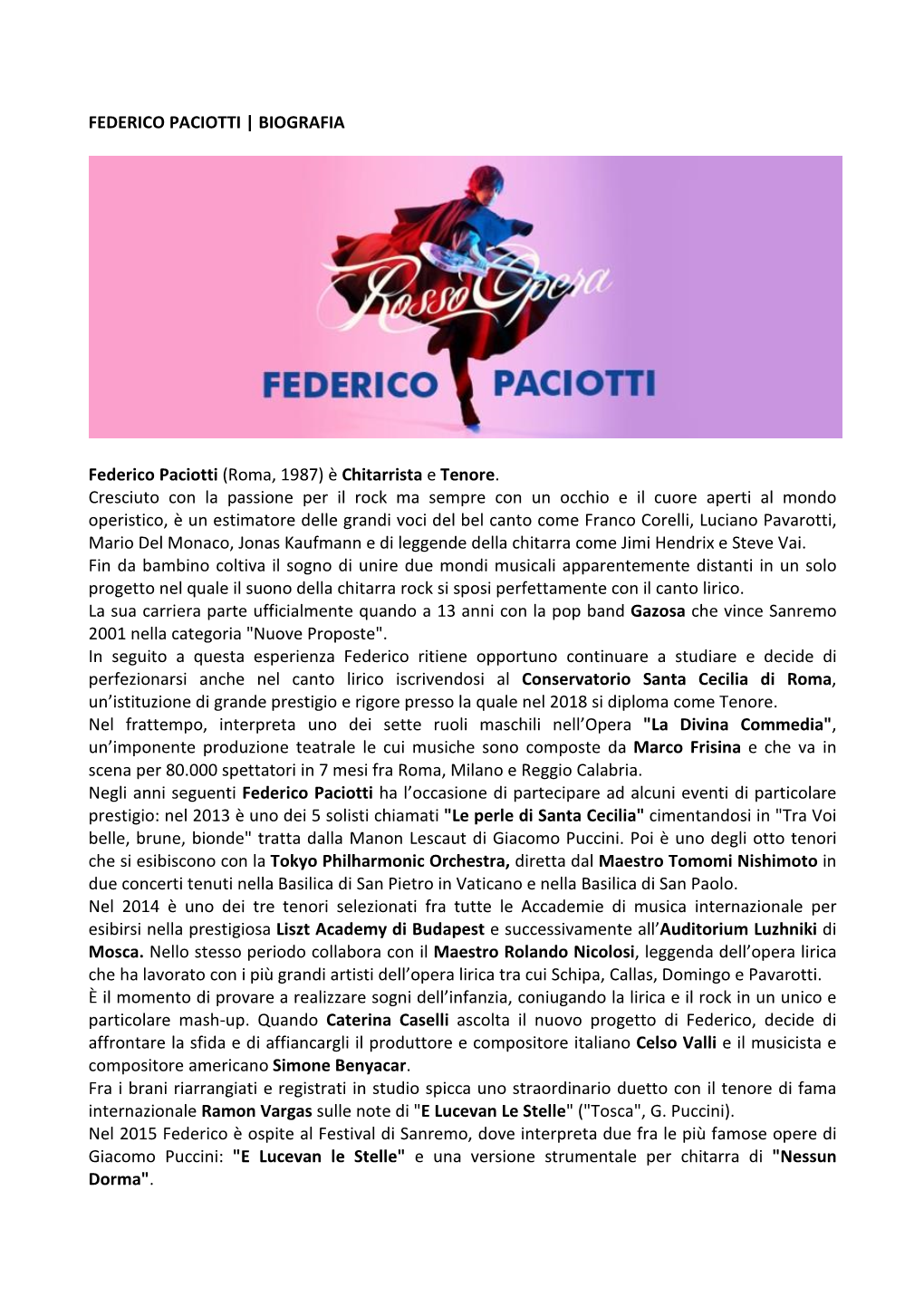 Federico Paciotti | Biografia
