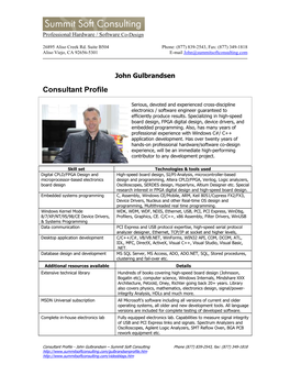 Consultant Profile