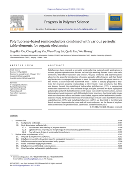 Polyfluorene-Based Semiconductors Combined with Various Periodic