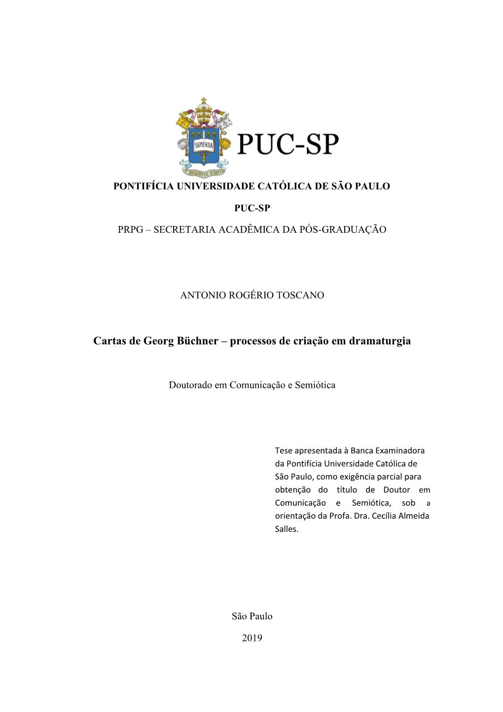 Cartas De Georg Büchner – Processos De Criação Em Dramaturgia