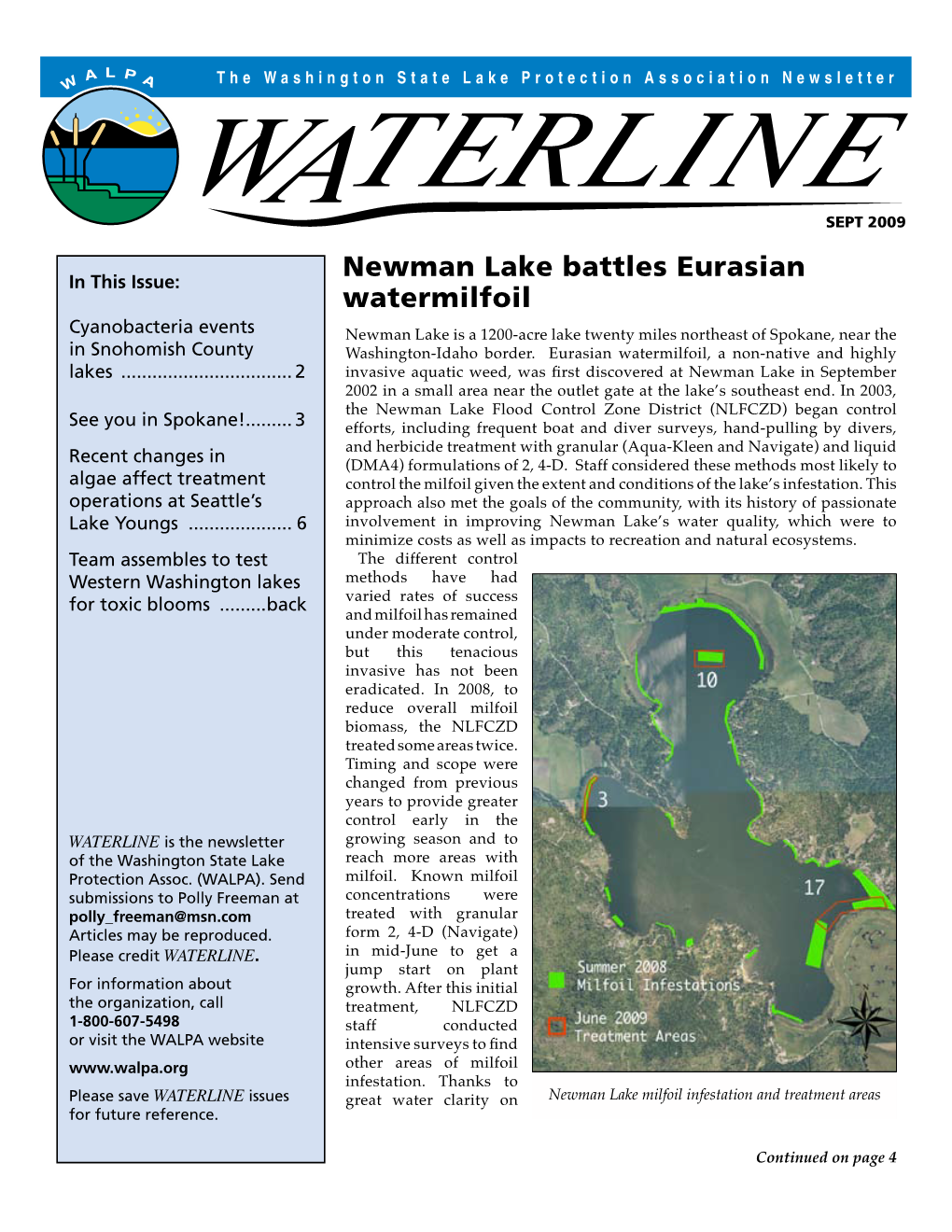 Newman Lake Battles Eurasian Watermilfoil