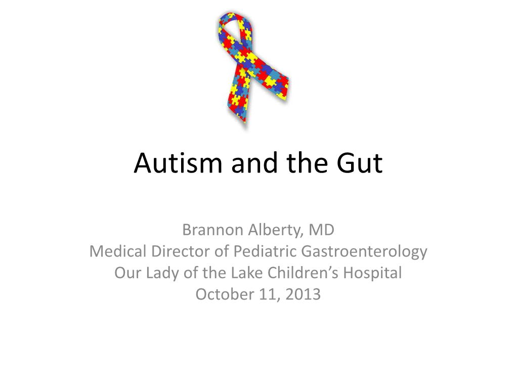 Autism and the Gut