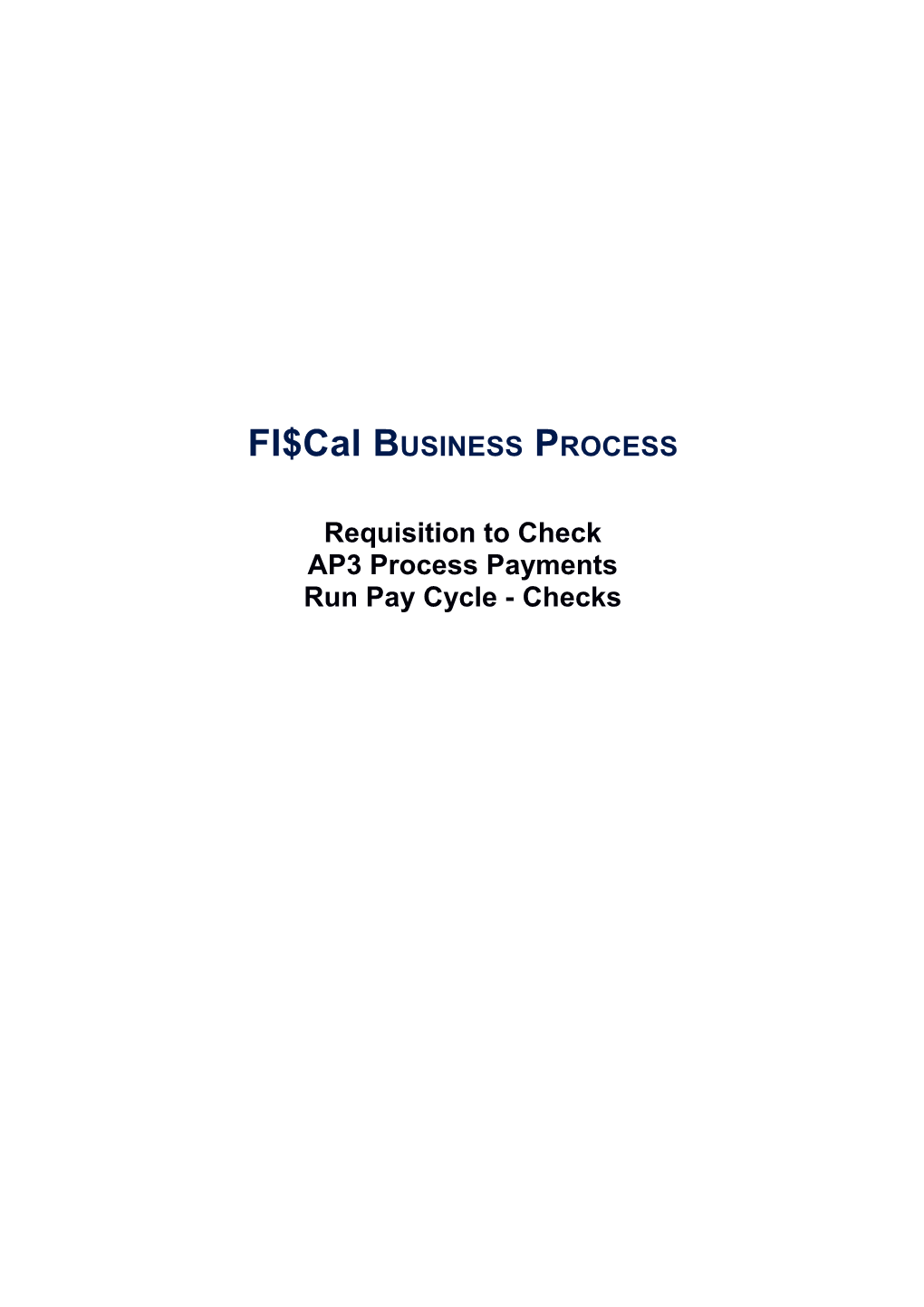 FI$Cal Business Process