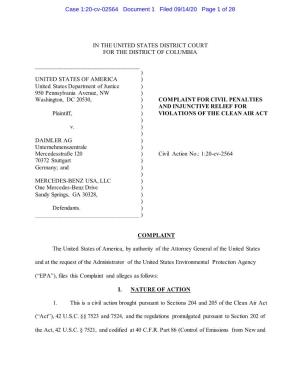 Daimler AG Mercedes-Benz USA LLC Complaint