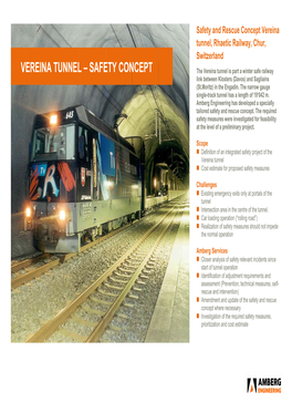 Vereina Tunnel – Safety Concept