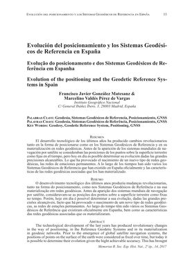 Evolución Del Posicionamiento Y Los Sistemas Geodésicos De Referencia En España 13