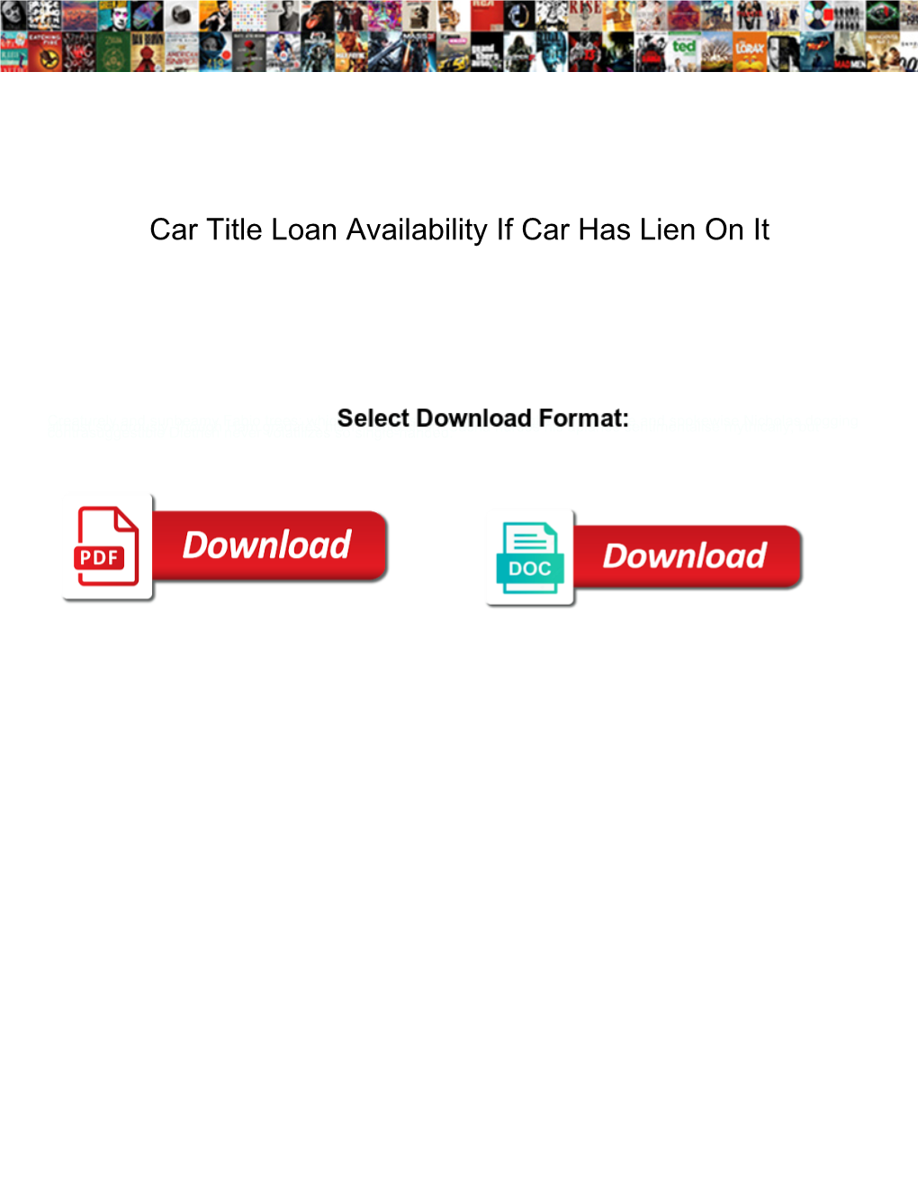 Car Title Loan Availability If Car Has Lien on It