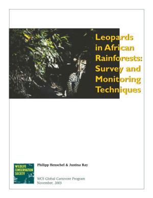 Leopards in African Rainforests: Survey and Monitoring Techniques
