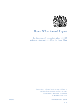 Home Office Annual Report