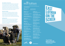 The Essential Guide to Film and Television Locations in East Lothian
