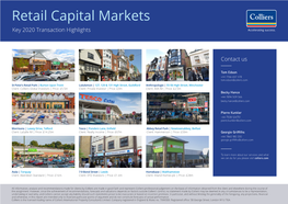 Retail Capital Markets Key 2020 Transaction Highlights