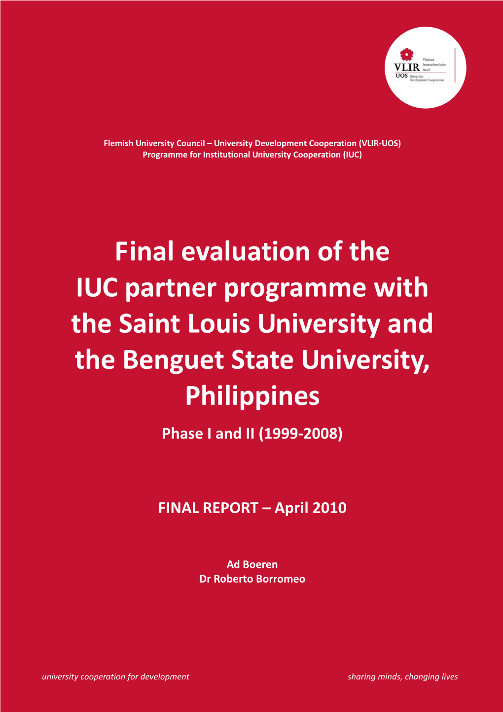 Final Evaluation of the IUC Partner Programme with the Saint Louis