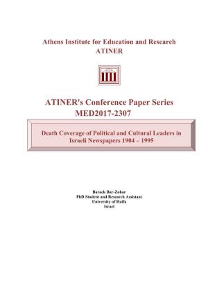 ATINER's Conference Paper Series MED2017-2307