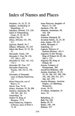 Index of Names and Places