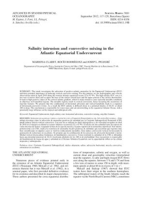 Salinity Intrusion and Convective Mixing in the Atlantic Equatorial Undercurrent
