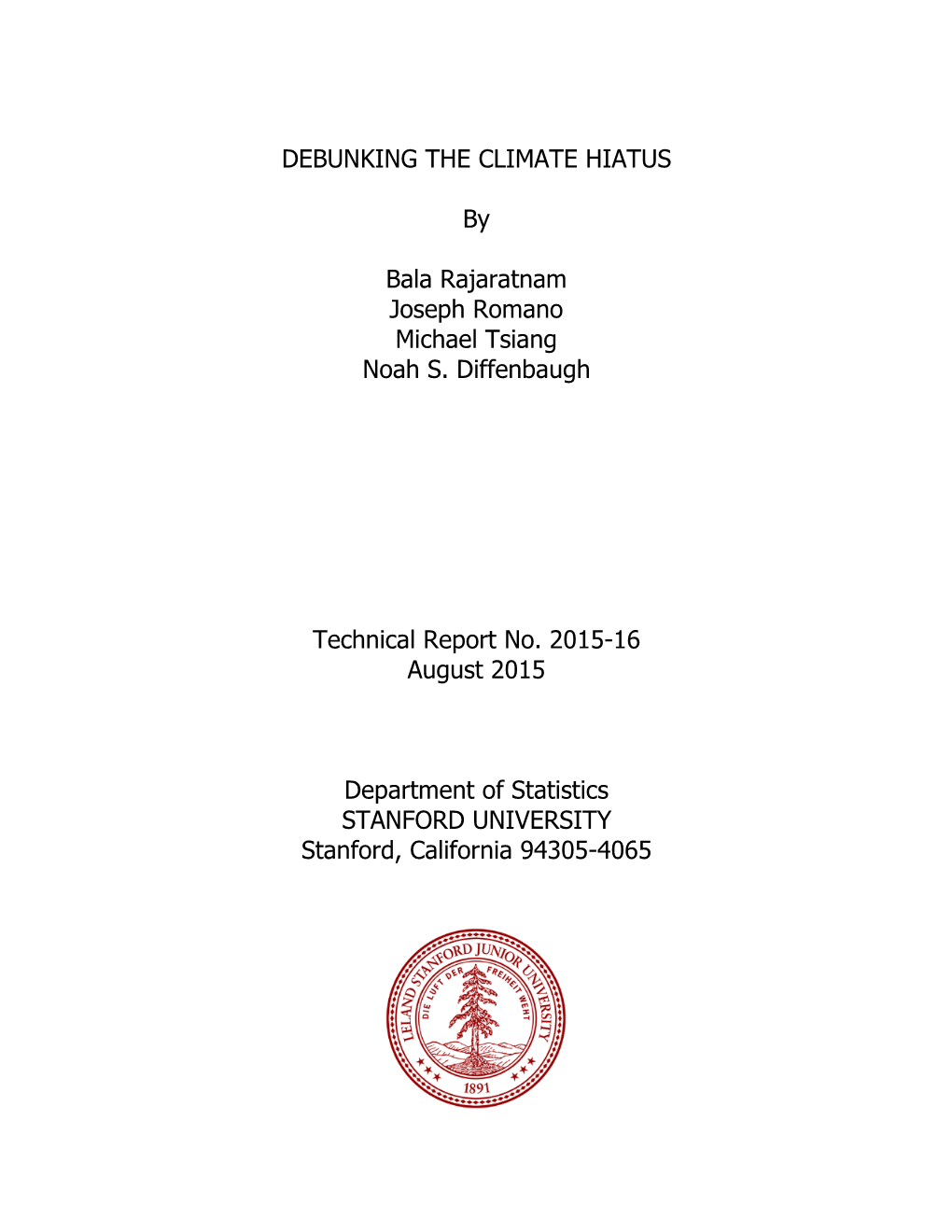 Debunking the Climate Hiatus