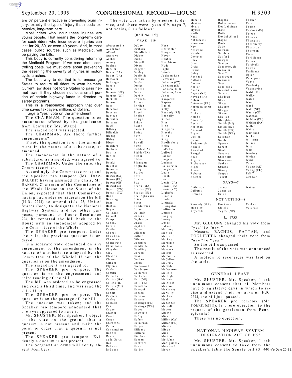 Congressional Record—House H 9309