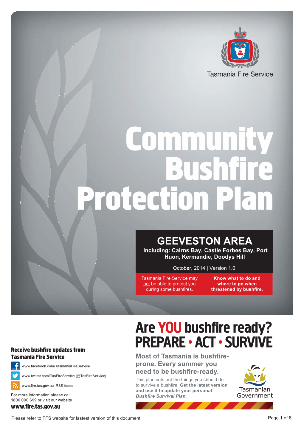 Community Bushfire Protection Plan
