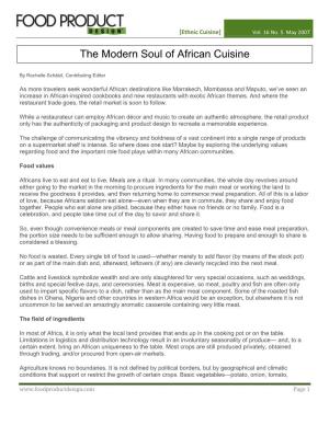 The Modern Soul of African Cuisine