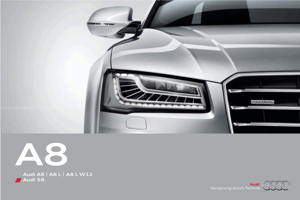 Audi A8 | A8 L | A8 L W12 Audi S8 Audi Vorsprung Durch Technik