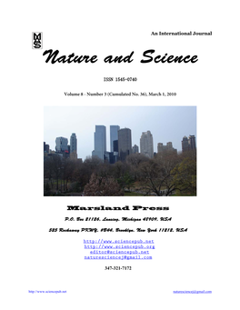Nature and Science