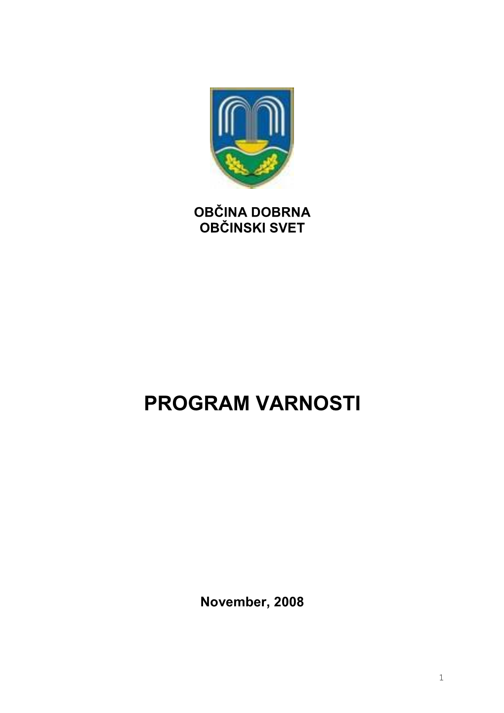 Program Varnosti Občine Dobrna