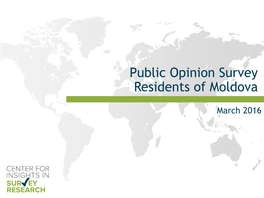 Public Opinion Survey Residents of Moldova
